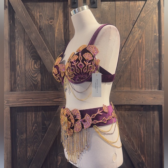 Dancewear Belly Dance Costume Bra&skirt 2pcs Set Stage Dance - Picture 9 of 16